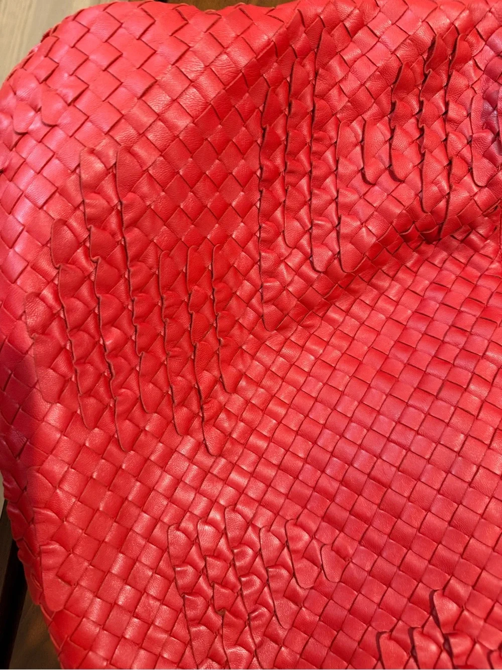 Bottega Veneta Red Intrecciato Leather Hobo
